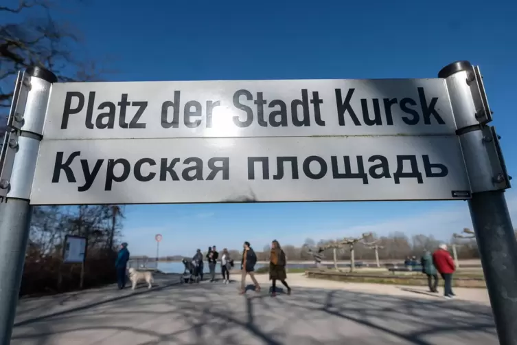 Der Platz der Stadt Kursk liegt in Speyer an der Rheinpromenade. Für manche Bürger in der Domstadt hat die Partnerstadt aber ein