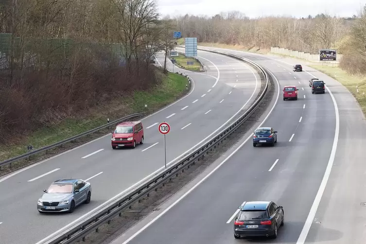 Die Autobahn 8 vor Neunkirchen