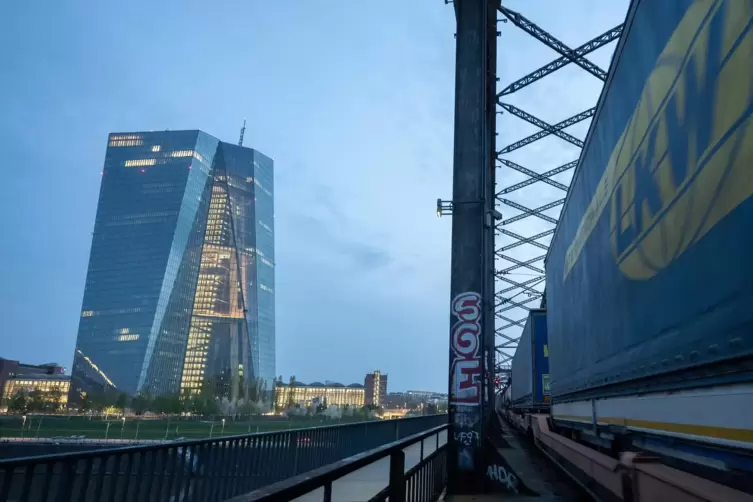 Die Europäische Zentralbank in Frankfurt. 