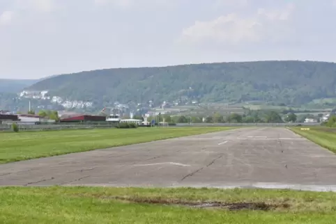 Der Unglücksort am Ende der Landebahn in Bad Dürkheim. 