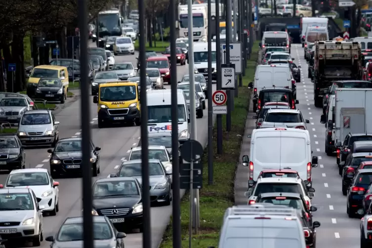 Im bundesweiten Vergleich liegt Frankenthal in puncto Auto-Dichte weit hinten. Hier ein Bild aus München. 