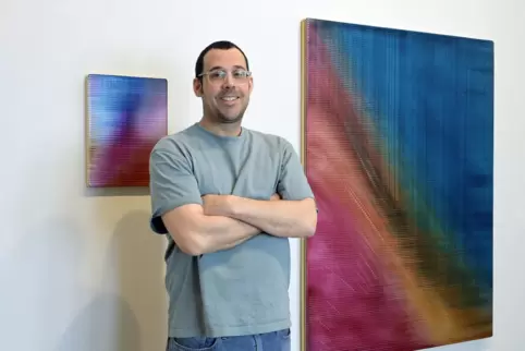 Ein Fest der Farben: Rob Bouwman in seiner Mannheimer Ausstellung. 