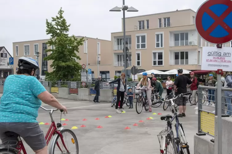 Auf dem Übungsparcours.