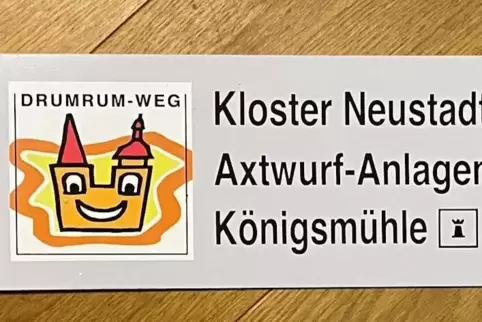 So sollen die Schilder für den Drumrum-Weg aussehen. 