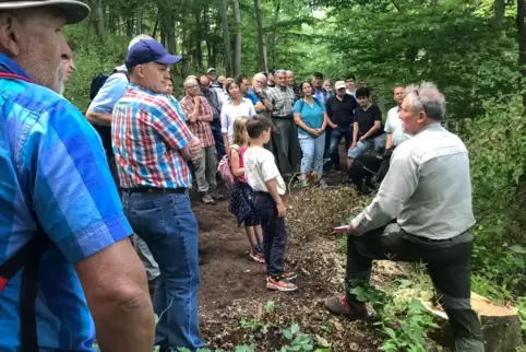 Stadtförster Lothar Burkhart zeigte vollen Einsatz.