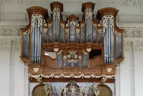 Die Stumm-Orgel: Sie steht im Mittelpunkt des Konzerts. 