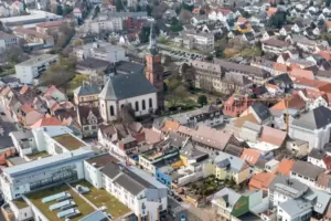 Grünstadt von oben. Auch hier müssen Haus-Besitzer ihre Grundsteuer-Erklärungen abgeben.