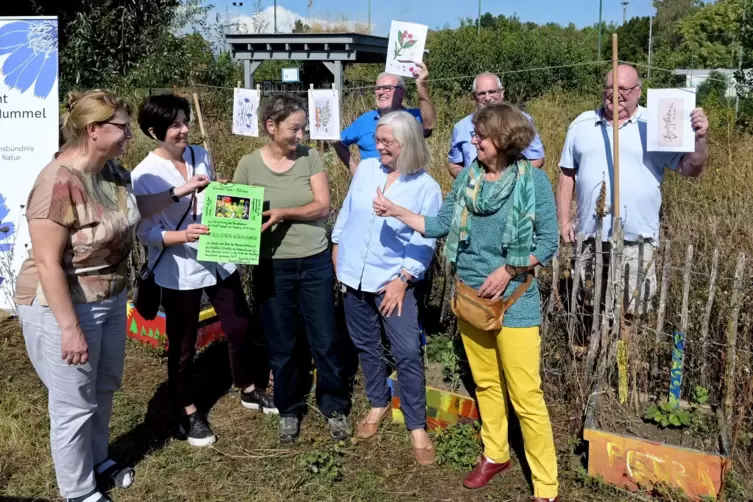 Übergabe des Umweltpreises (vorne von links): Susanne Mayrhofer, Monika Oberfrank, Regina Krauß, Doris Hoffmann, Irmgard Münch-W