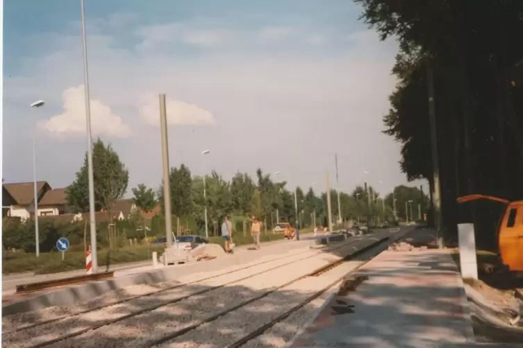 August 1997: Die Stadtbahn-Haltestelle „Bürgerpark“ wird gebaut.