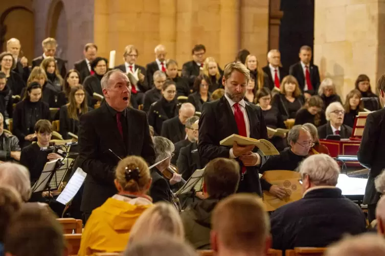 Gastspiel in der Westpfalz: Einen Tag vor dem Konzert in Speyer erklang der „Joshua“ in der Abteikirche Otterberg. Hier James Gi