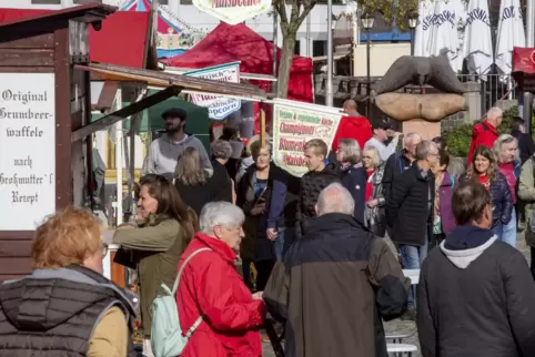 Das Wetter passte: Zahlreiche Menschen bummelten an den Ständen in der Innenstadt vorbei. 