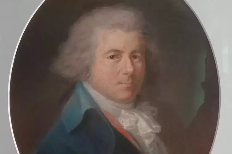 Karl Wilhelm Jerusalem, Pastell, Kopie nach einem Porträt. Die gepuderten Haare lassen ihn älter erscheinen