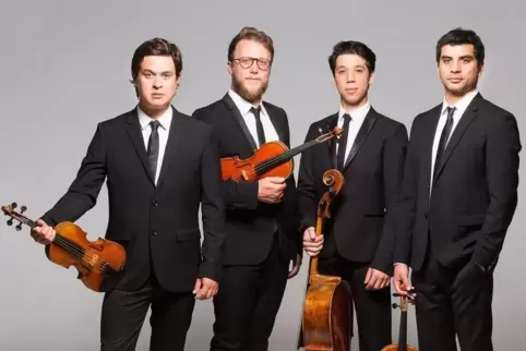 Das Quatuor Van Kuijk: Nicolas Van Kuijk, Sylvain Favre-Bulle, Anthony Kondo und Emmanuel François.