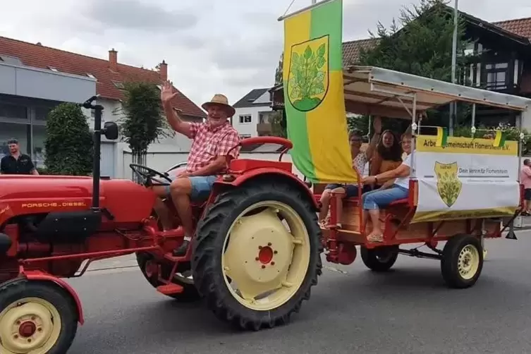 Mit Umzug, Wanderung und Frühschoppen haben die Flomersheimer Ende August Kerwe gefeiert. 