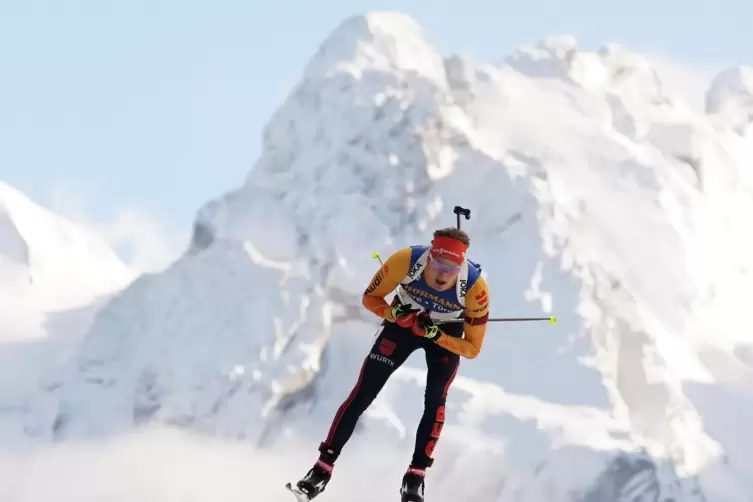 Nur noch in höheren Lagen ist Biathlon möglich, im Bild Benedikt Doll. Deshalb sagt der Deutsche, dass künftig Anlagen nur noch 