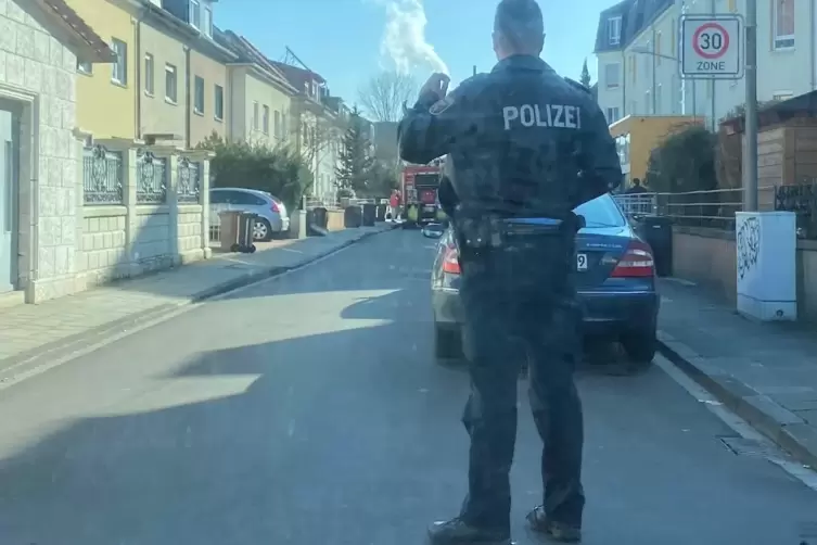 Polizeieinsatz in der Schuckertstraße.