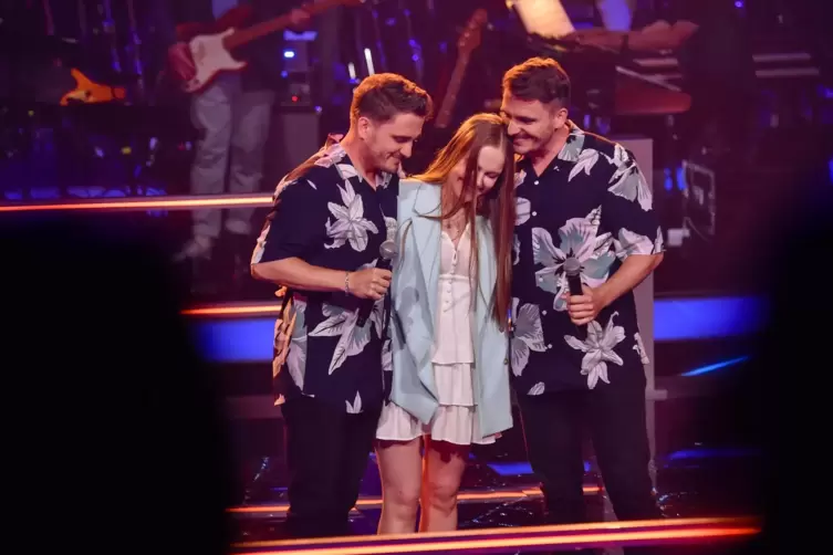 Das Trio bei „The Voice of Germany“. 