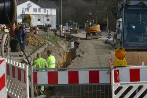 Die Winterpause ist vorbei, an der Baustelle in Offenbach-Hundheim wir wieder gearbeitet.