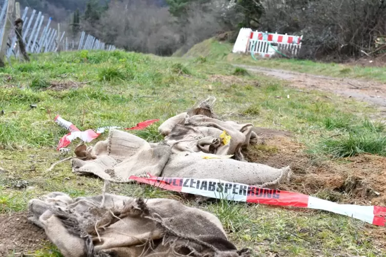 Die Überreste der Sprengung in Bad Dürkheim