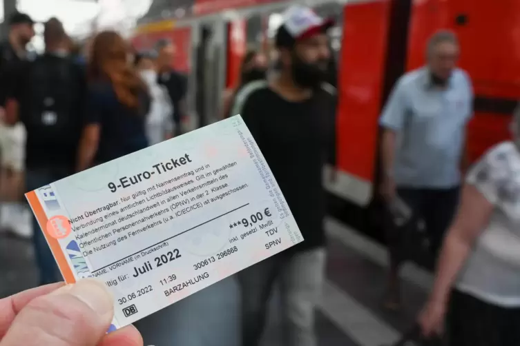 Das Ticket: Für neun Euro durch die Republik fahren.