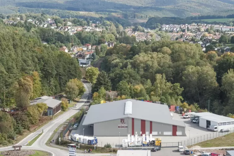 Mehr Platz für Gewerbetreibende: Der Getränkehandel Koch hat sich im Dienstleistungs- und Gewerbepark Hochspeyer angesiedelt. Au