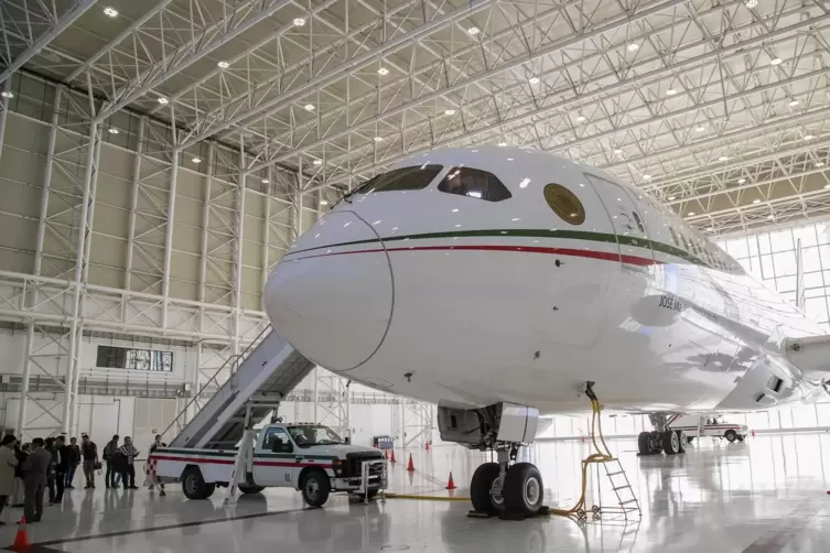 Mit dem Regierungsflieger war nur Präsident Enrique Peña Nieto unterwegs. 