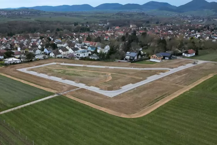 Das Neubaugebiet am Kalkgrubenweg in Godramstein. 