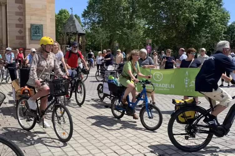 2022: Auftakt zum „Stadtradeln“ bei gutem Wetter.