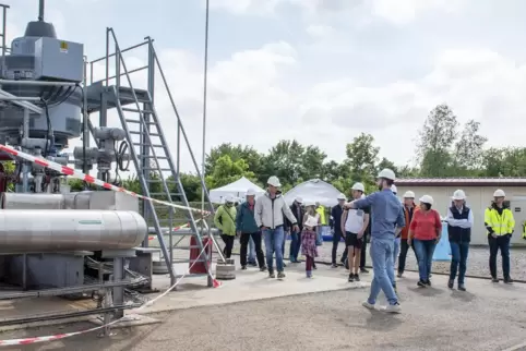 Es wurden auch Führungen durch das Geothermiekraftwerk in Insheim angeboten.