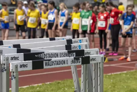 Pfalzmeisterschaften der Leichtathletik im Waldstadion in Eisenberg.