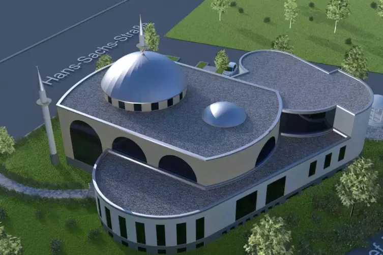 So soll die Moschee in Germersheim nach den aktuellen Ditib-Plänen aussehen. 