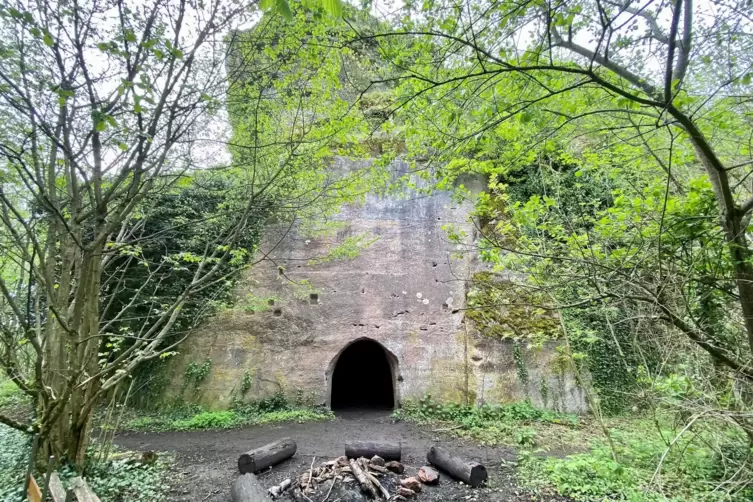 Eingang zur Burgruine Neukastel bei Leinsweiler