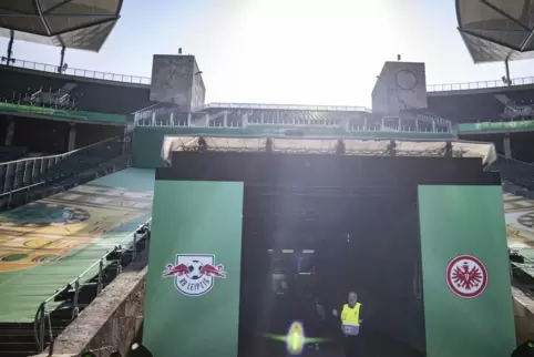 Das Berliner Olympiastadion ist Austragungsort des 80. DFB-Pokalfinals. Am Tag vor dem Endspiel zwischen RB Leipzig und Eintrach