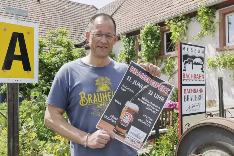 „Das Bachbahnbräu ist einzigartig“, sagt Brauer Andreas Schlichting. 