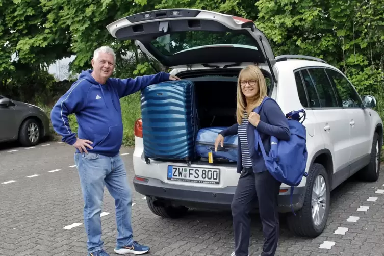 Inzwischen bricht Frank Schmid mit Lebensgefährtin Christiane Hartmann oft in eigener Sache zum Urlaub auf. Hier nach Fuertevent