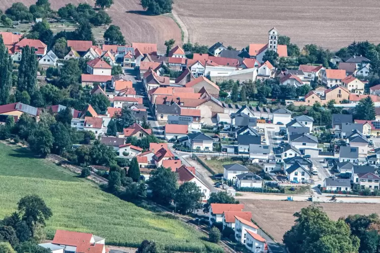 Colgenstein-Heidesheim von oben.