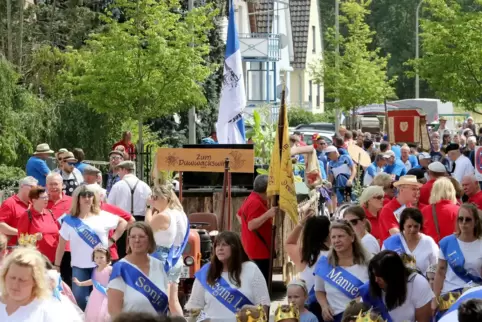 Viele Zuschauer und über 500 Teilnehmer gab es beim Tabakfestumzug. 