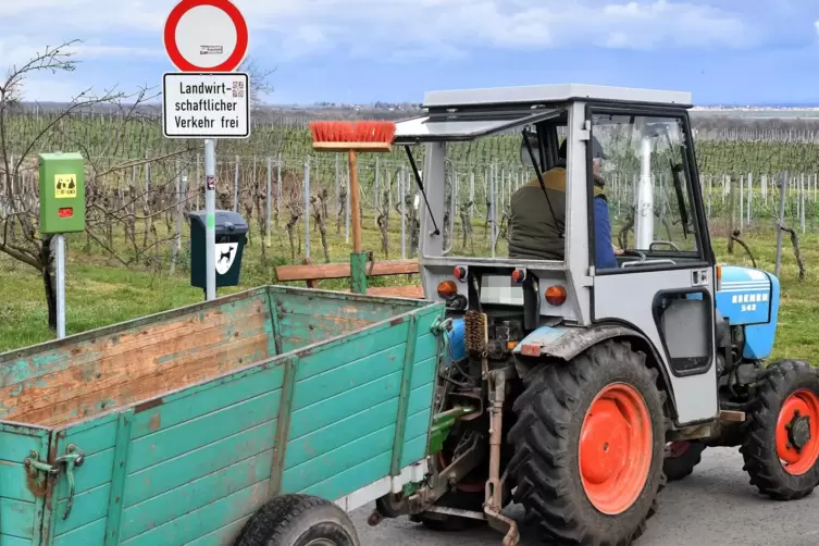 Ein Wirtschaftsweg zwischen Diedesheim und Forst: Eigentlich müssen Radfahrer hier absteigen. 