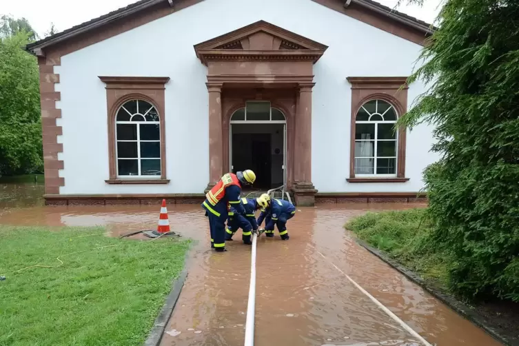 Beim Unwetter Ende Juli 2014 stand das alte Wasserwerk in Rodalben unter Wasser. Zu einer Verunreinigung des Trinkwassers kam es