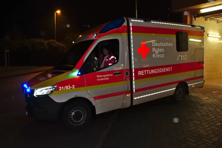 Die schwer verletzte Frau kam mit dem Rettungsdienst ins Krankenhaus. 