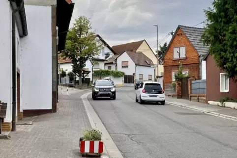 Der Blumenkübel in der Wormser Straße bedeutet: Hier sind Autos öfter mal über den Gehweg gefahren. 