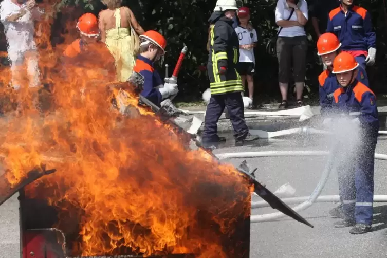 Vorführung der Jugendfeuerwehr beim Kreisfeuerwehrtag 2012: Am kommenden Wochenende richtet die Waldseer Wehr anlässlich ihres J