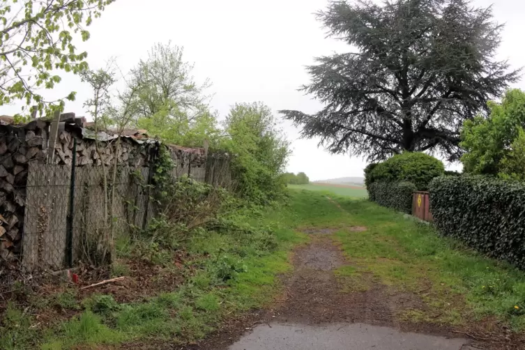  Die künftige Zufahrt zum Neubaugebiet „Am Bild“ in Wattenheim von der Leininger Straße aus.