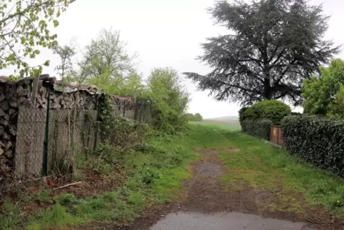  Die künftige Zufahrt zum Neubaugebiet „Am Bild“ in Wattenheim von der Leininger Straße aus.