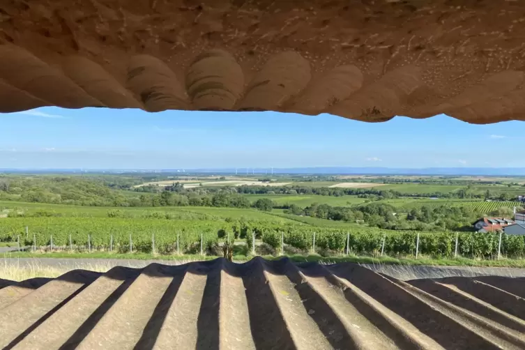  Zwischen den Rätseln kann man immer wieder die tolle Aussicht genießen, zum Beispiel am „Durchblick“ in Gleiszellen.