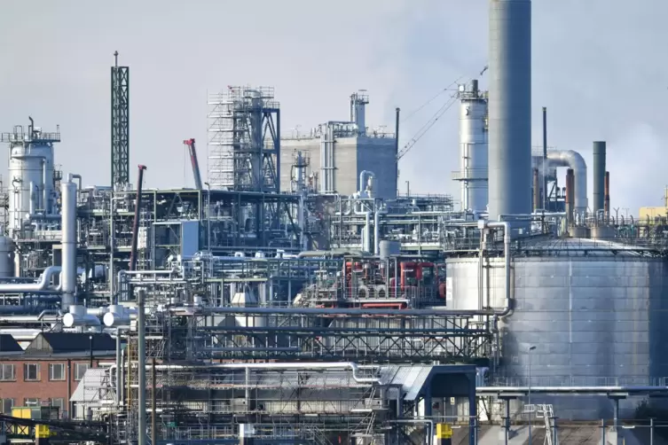 Die Chemieindustrie braucht viel Energie; hier ein Blick auf die BASF.