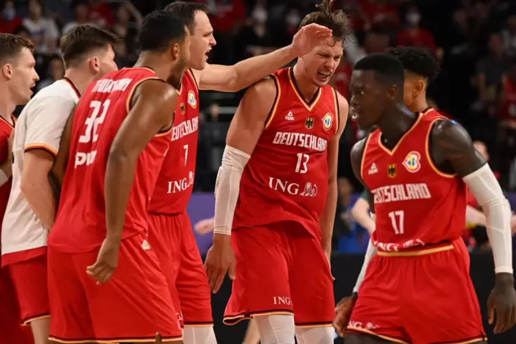 Gemeinschaftlich erfolgreich: die deutschen Basketballer bei der WM. 