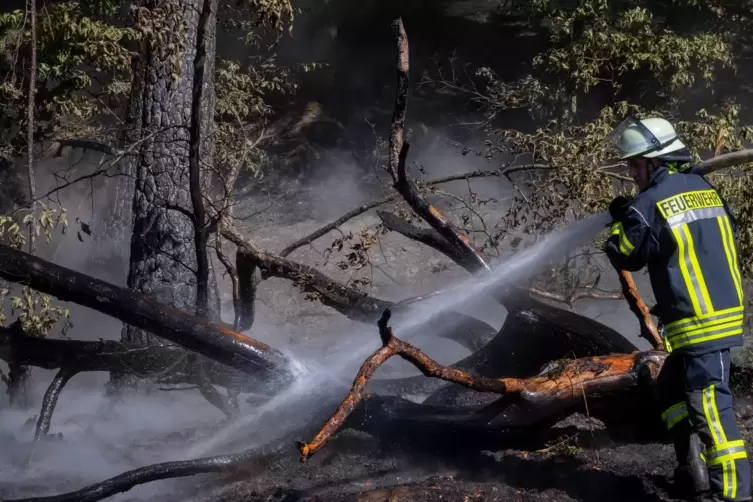 Die Beschaffung von Löschwasser gestaltet sich bei Waldbränden besonders schwierig. 