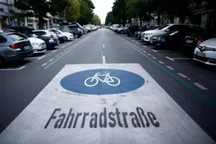 Vorrang fürs Fahrrad: Auch in Grünstadt soll es eine so markierte Verkehrsachse geben.