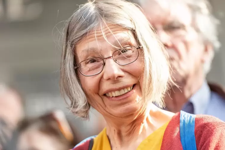 Gretchen Dutschke-Klotz, Witwe des Studentenführers Rudi Dutschke, nimmt an einer Diskussion teil. 